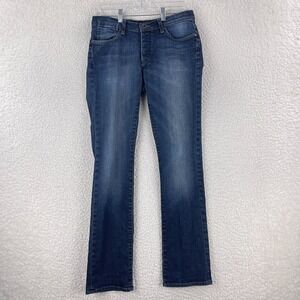 John Varvatos Blue Denim Slim‎ Straight Leg Jeans Mens Dark Wash Casual Size 30